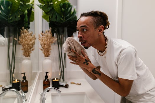 男 肌 きれい にする方法 スキンケアのイメージ画像